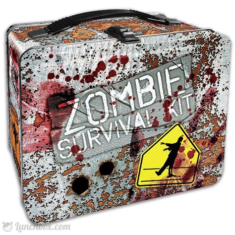 Zombie Survival Kit Metal Lunch Box Tin 